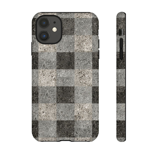 Concrete Checkered Phone Case Edit #01