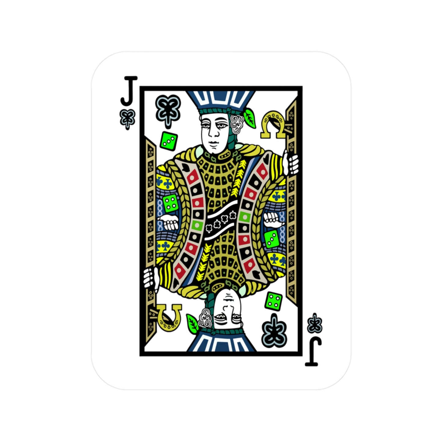 Jack of Clover Classic Card Vinyl Decal Sticker